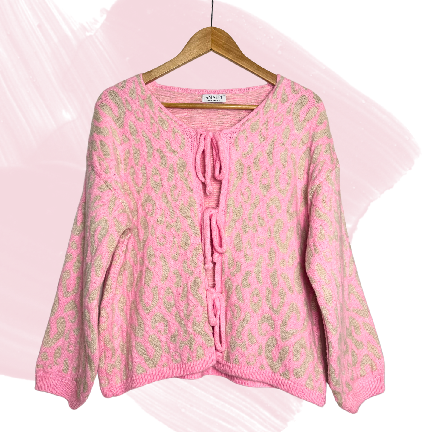 Nala Schleifen Pullover - Pink/Beige