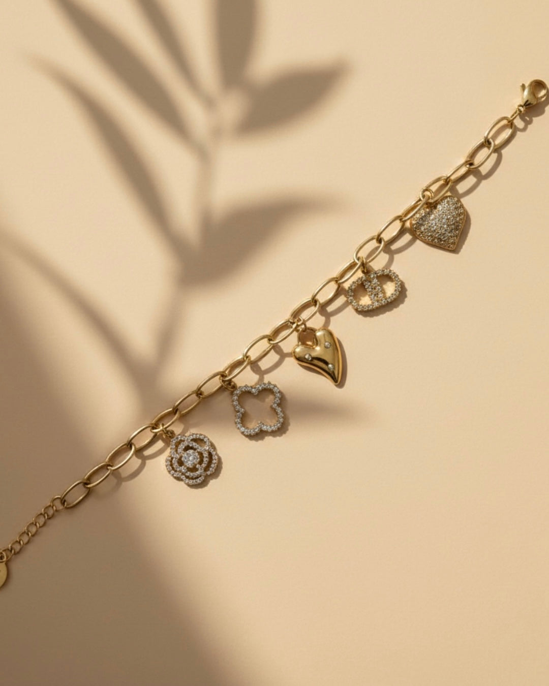 Elsa Stainless Steel Charmarmband