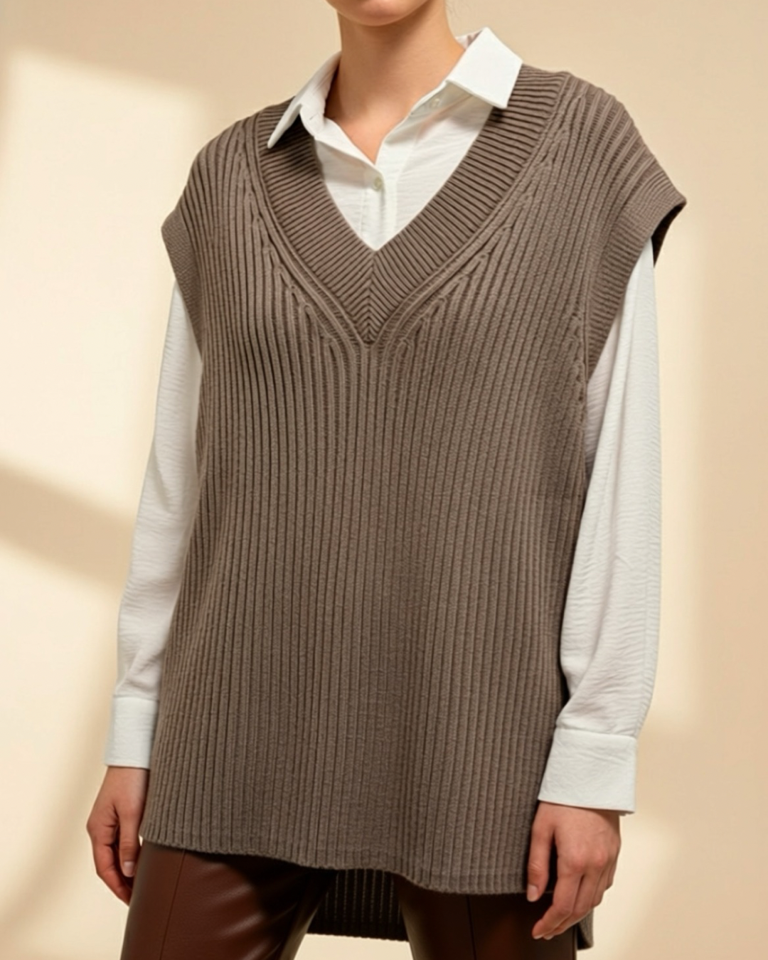 Belle Bluse & Weste Set - Versch. Farben