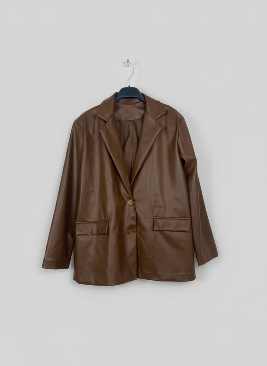 Leder Blazer