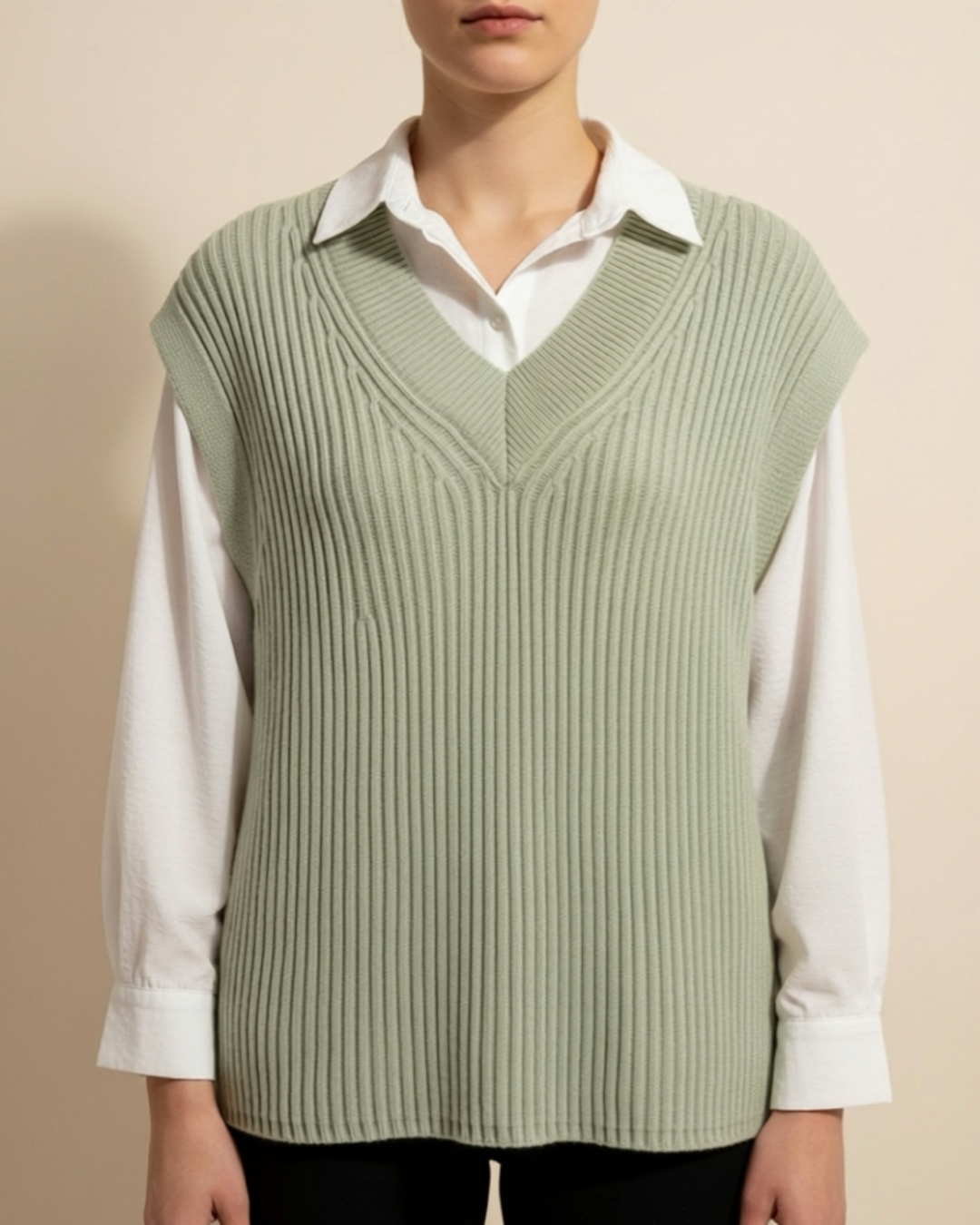 Belle Bluse & Weste Set - Versch. Farben