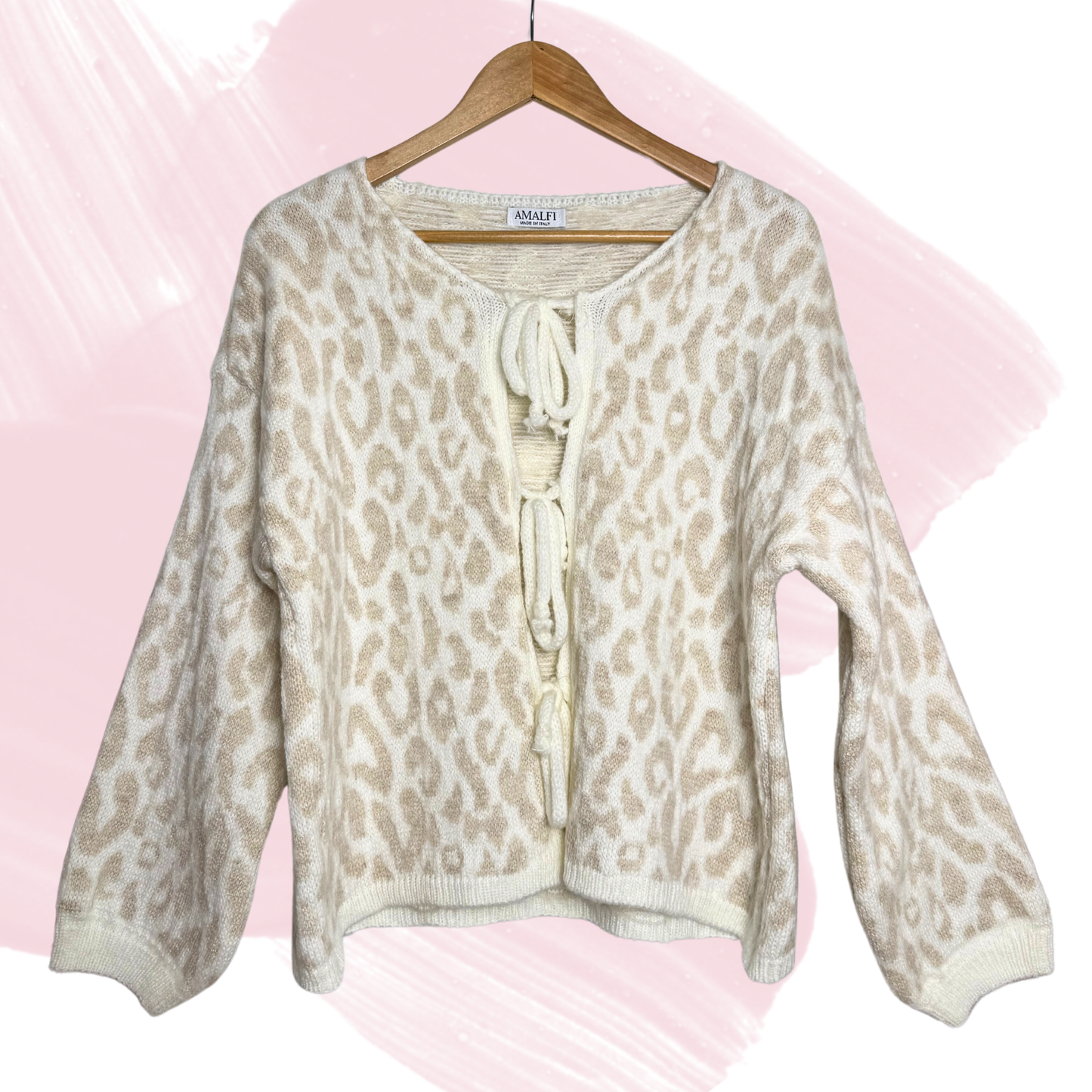 Nala Schleifen Pullover - Weiß/Beige