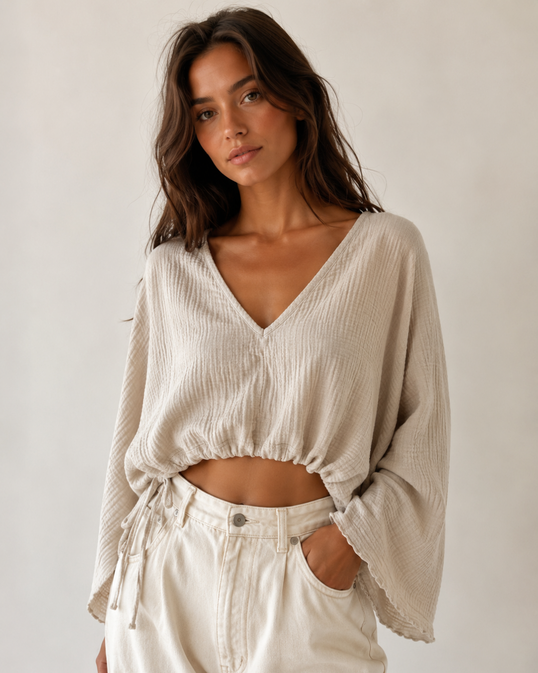 Chloe Musselin Schleifen Bluse - Versch. Farben