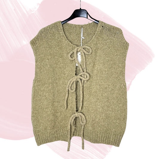Zina Schleifen Cardigan - Beige