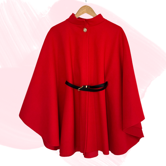 Ma Belle Poncho - Light Red