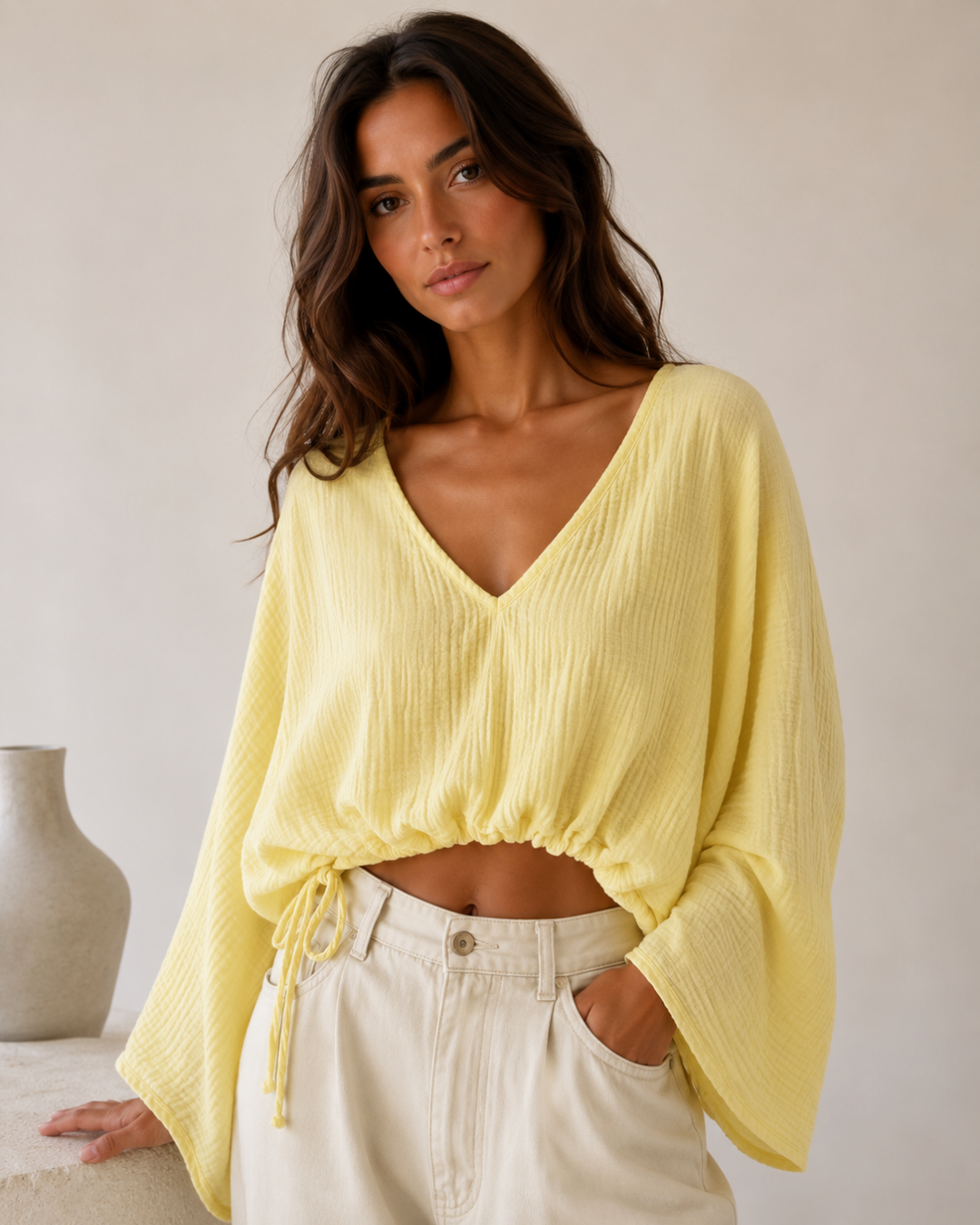 Chloe Musselin Schleifen Bluse - Versch. Farben