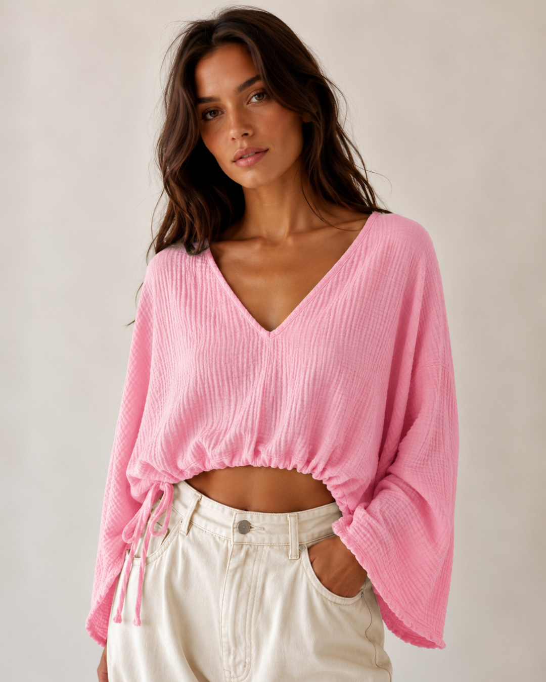 Chloe Musselin Schleifen Bluse - Versch. Farben