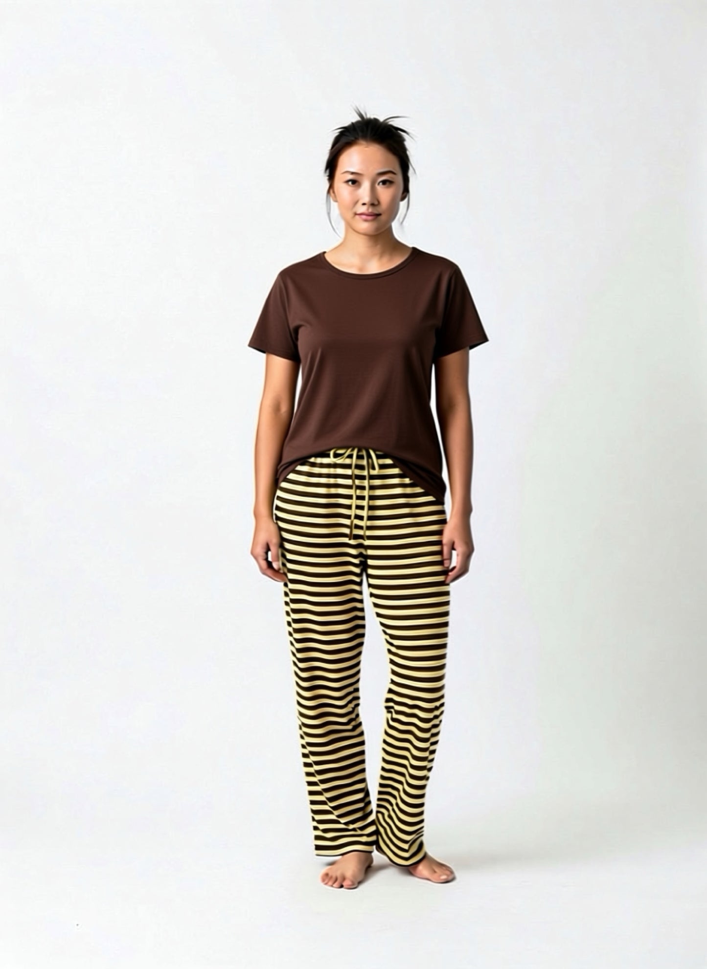 Liana Streifen Stoffhose - Versch. Farben