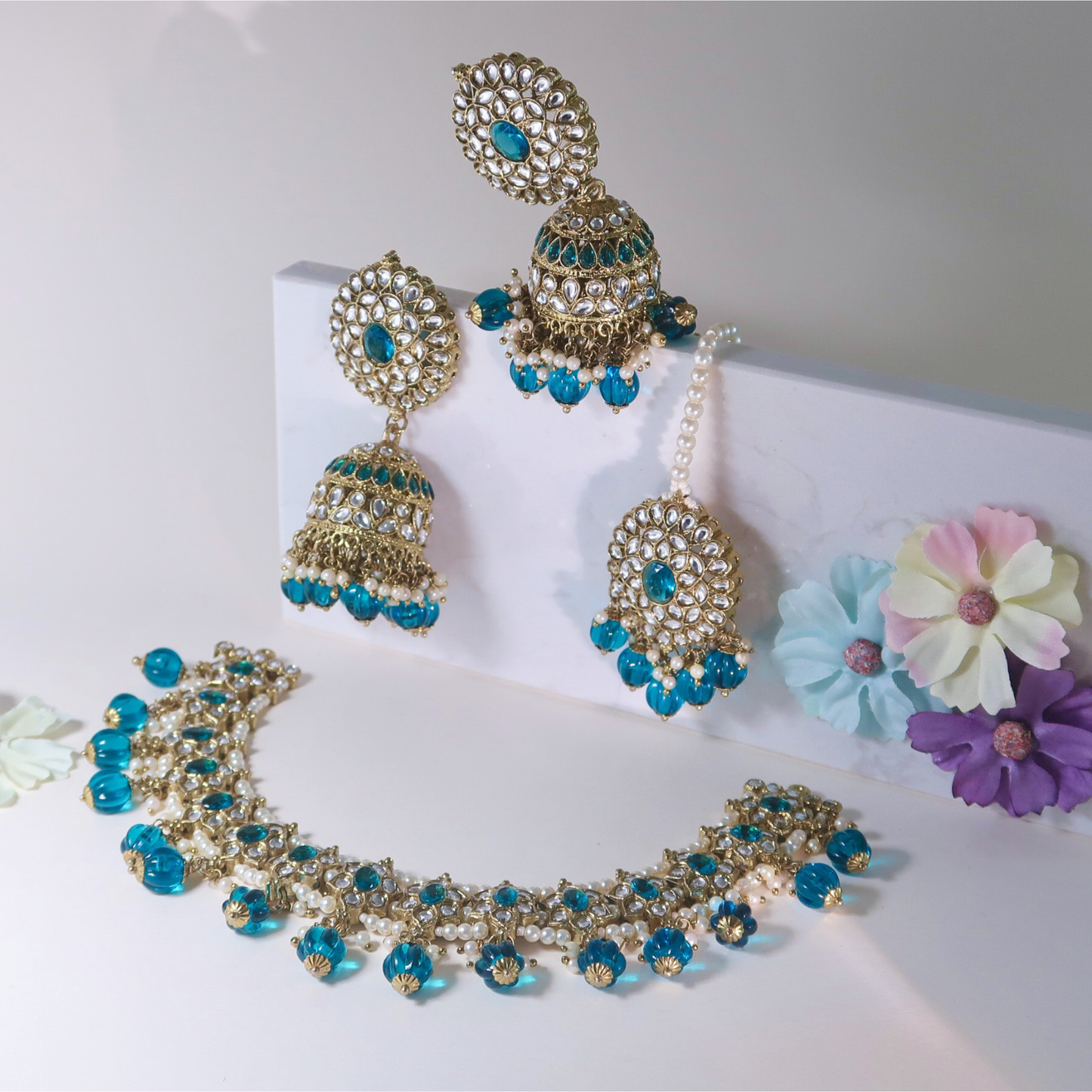 Neha 5 Piece Set - Seablue