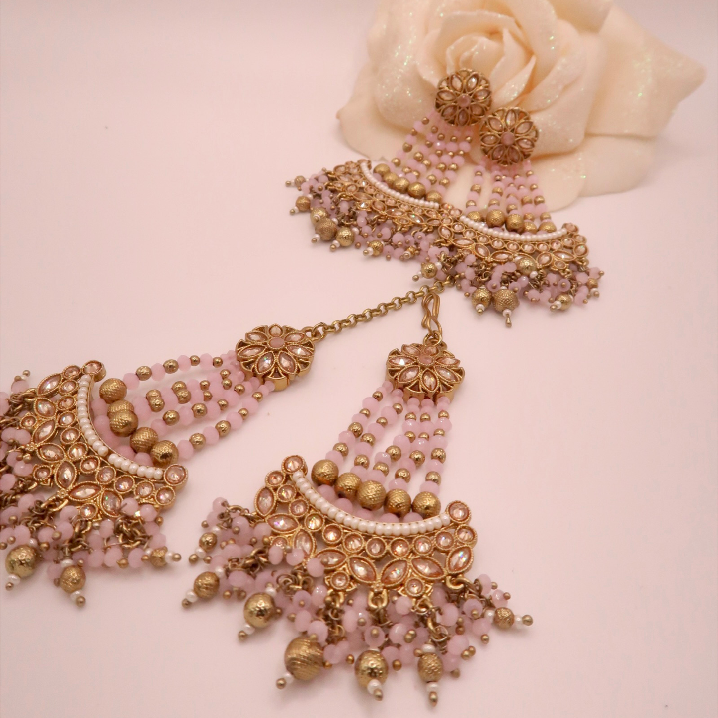 Priyanka Jhumka Tikka Set - Rustrose
